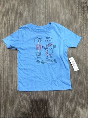 NWT Size 3T Kids Wonder Nation Blue 'Best PB+J' Graphic Tee